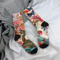 thumbnail image 5 of Pofeuu Butterflies And Flowers Painting Print Crew Socks, Adult Running Hiking Socks for Youth and Adult, 5 of 6