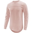 thumbnail image 1 of pstuiky camisas de manga larga para hombre, Camiseta de manga larga holgada informal de color liso para hombre, estilo hip hop, con cuello redondo salir tops l, 1 of 3