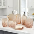thumbnail image 4 of Decozen Orange Bathroom Accessories set of 6 Including Dispenser Toothbrush Holder Soap Dish & More, 4 of 5