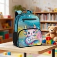 thumbnail image 2 of Jeiento Axolotl 13.5 Inch Toddler Backpack for 3-5 Year Old Girls, Preschool Lightweight Kids Bag, 2 Front Pockets + 2 Mesh Side Pockets for Travel, 2 of 7