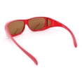 thumbnail image 4 of Polarized Pop Color Rectangle 62mm Fit Over Sunglasses Over Glasses Red - Brown, 4 of 4