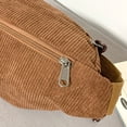 thumbnail image 3 of Women's Stylish Corduroy Crossbody Bag Lightweight Shoulder Messenger Purse Compact Dumpling Design Durable Canvas Casual Handbag, 3 of 7