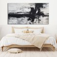 thumbnail image 2 of White plaster wall art black texture wall art black and white texture painting large black wall painting green wall decor,(41*81cm)16*32 Inches,Unstretched,Frameless, 2 of 4