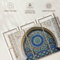 thumbnail image 6 of Elephant Stock Moroccan Tile Wall Art - Horizontal Multi Panel Canvas - Living Room Wall Decor - Architecture Multi Panel - Purple And Blue Decor - 74" x 48", 6 of 8