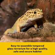 Zilla QuickBuild Terrarium ، موائل الزواحف الزجاجية الأنيقة ، الإعداد السهل ، مناسب لجميع أنواع حيوانات الزواحف ، البرمائيات ، الزواحف ، الثعابين ، أو العناكب ، 48x18x18