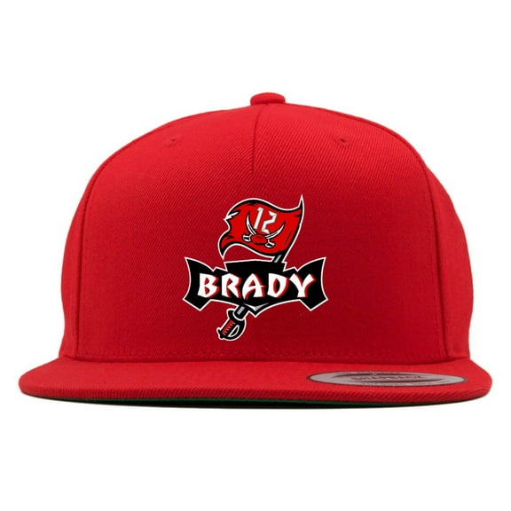 RED Snapback Tom Brady Bucs Buccaneers Logo Hat