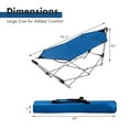 thumbnail image 2 of Topbuy Outdoor Portable Folding Hammock with Free standing Frame& Carry Bag Blue, 2 of 6