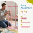 thumbnail image 5 of Gianna Stuffed Animal Storage, 54-Inch Plushies Storage, Features Solid Wood Frame & Secure Elastic Nets, Ideal for Toy Organizers in Playroom, Bedroom, or Nursery，Pink, 5 of 6