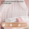 thumbnail image 6 of Amolife King Bed Frame, Metal Platform Bed with Crown-Shaped Headboard and Footboard, 12.6'' Under-Bed Storage Space, No Box Spring Needed, White, 6 of 12