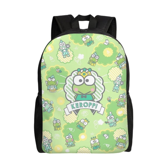 Keroppi Backpack Casual Daypack Large Capacity Travel Work School Back Pack Novelty Book Bag Laptop Bag