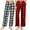 Buffalo Plaid-Red / White-Black Plaid, variant on 2 Pack Women Fleece Pajama Pants, Comfy Plaid PJ Bottoms For Women with Pockets Soft Warm（Red-Black Plaid / White-Black Plaid, M）