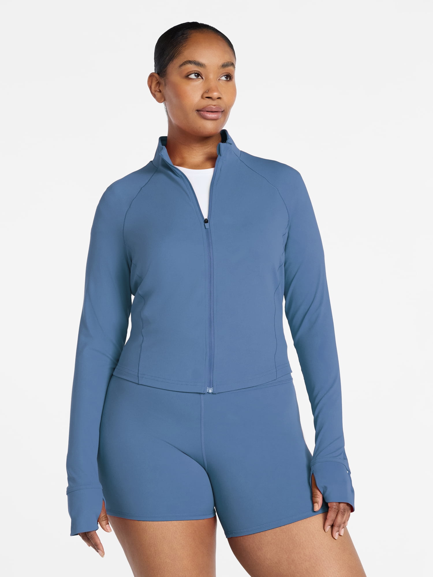 Avia Women's SoftSculpt Cropped Jacket, Sizes XS-XXXL