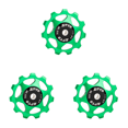 thumbnail image 1 of Desviador trasero 11T rueda jockey de bicicleta 4mm 5mm 6mm polea de rodamiento verde, 1 of 4