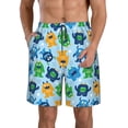 thumbnail image 1 of Balery Cartoon Monster Traje de Baño Estilo Hawaiano para Hombre, Shorts de Secado Rápido con Bolsillos-Large, 1 of 6