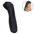 thumbnail image 1 of Long Satin Bonnet Sleep Cap,black Extra Large Silk Bonnet For Natural, 1 of 5