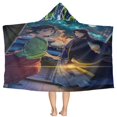 thumbnail image 1 of Cyberpunk: Edgerunners beach Cape Towel.Children's version 30inx50in., 1 of 9
