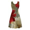 thumbnail image 5 of Cyber&Monday Deals Womens Summer Dresses Casual Boho Flowy Swing Sun Beach Dress Sleeveless Mini Dress Floral Print Tank Dress U Neck, 5 of 5