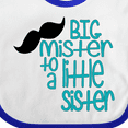 thumbnail image 4 of Inktastic Big Mister to a Little Sister Boys Baby Bib, 4 of 4