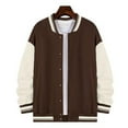 thumbnail image 6 of Men's Color Block Baseball Jersey for Fall and Winter Outerwear, 6 of 21