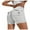 White-02, variant on Women Pocket Shorts Cross High Waist Scrunch Butt Booty Workout Lifting Athletic Gym Bottoms White M