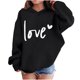 thumbnail image 1 of Sudadera con capucha y estampado de corazón de San Valentín, sudadera de manga larga para niños y niñas, chaqueta para niñas de talla mediana y grande., 1 of 7
