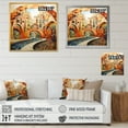 thumbnail image 4 of Designart "Orange Bridge Dynamic Archways Painting I" Pointillism Wall Art Print, 4 of 5