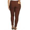 thumbnail image 3 of Women's Stretchy Slim Jeggings with 5 Pockets Cotton Blend, Coffee 2X-Large, 3 of 3