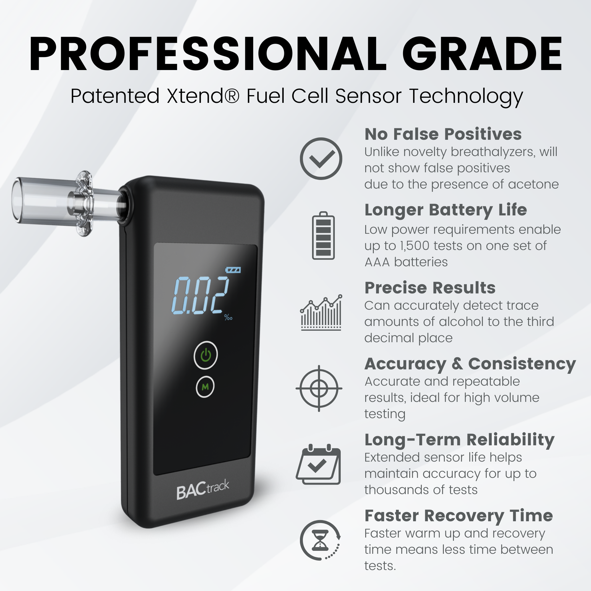 BACtrack Trace Breathalyzer | Professional-Grade Accuracy | DOT & NHTSA Compliant | Portable Breath Alcohol Tester for Personal & Professional Use - image 2 of 9
