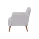 thumbnail image 3 of Sillón Terni L133 Mundo In MUEBLES blanco elegante con Asiento y Respaldo Acolchados, 3 of 7