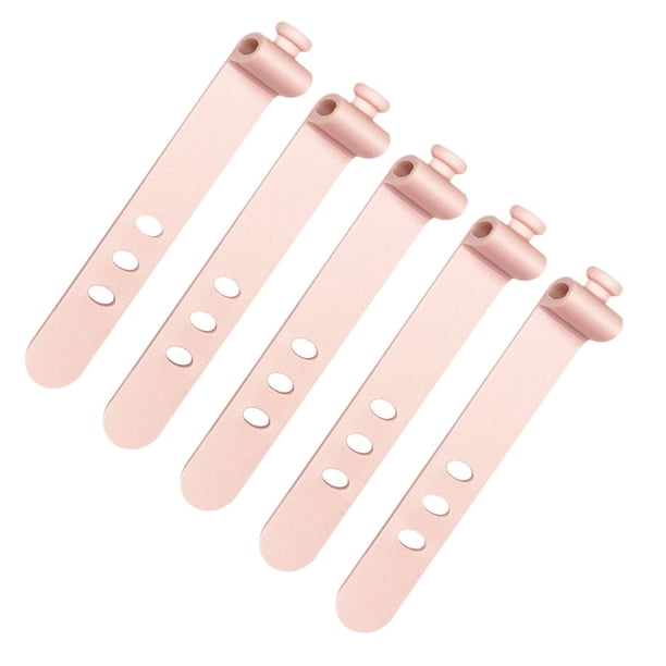 Bridas de gestión de cables perfke reutilizables 5 uds rosa