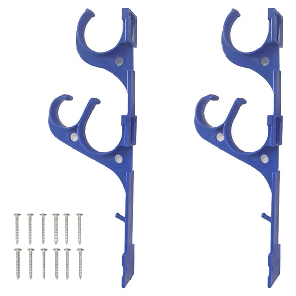 oshhni 2 Pieces Pool Storage Hook Brush Hanger Tool Holder for Gardens Vacuum Hoses