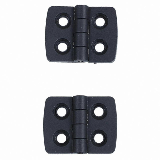 10 Pack Heavy-Duty Black Plastic Door Hinges 40x30mm for Home and Office Use