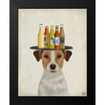 thumbnail image 2 of Fab Funky 20x24 Black Modern Framed Museum Art Print Titled - Jack Russell Beer Lover, 2 of 5