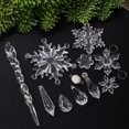 thumbnail image 4 of 18 Pcs Snowflake Ornaments for Christmas Tree, Acrylic Snowflake Christmas Tree Decorations Party Favor (5 Styles, Shatterproof, Multi-Use), 4 of 5