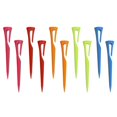 thumbnail image 1 of 10 piezas de coloridas camisetas de golf portátiles con gancho para clip en la visera, bolsillo o guante Equipo de club de golf s de entrenamient 84mm Baoblaze Tees de golf portátiles, 1 of 6