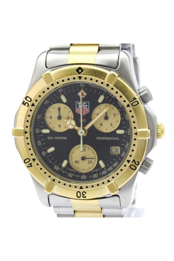 Pre-Owned TAG HEUER 2000 Professional Chronograph Gold Plated Steel Watch CE1120