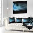 thumbnail image 3 of Designart Light Blue Fractal Flames - Abstract Throw Pillow - 18x18, 3 of 5