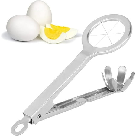 

Happon 1 Pack Stainless Steel Egg Slicer Wedger Cutter Divides Hard Boiled Eggs Into 6 Equal Segments In One Action Silver