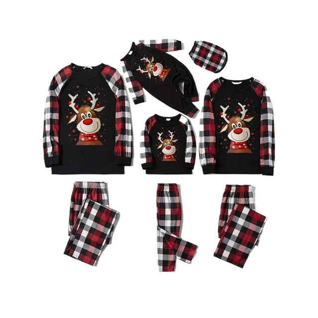 AMILIEe Christmas Pajamas Set for Family Matching Sleepwear Pjs Sets