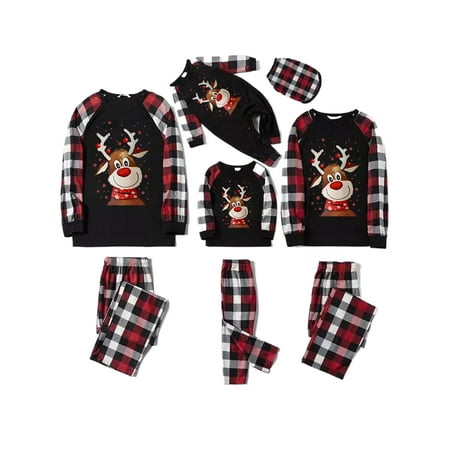 

Peyakidsaa Christmas Pajamas Set for Family Matching Sleepwear Pjs Sets for Couples Kids Baby Dog