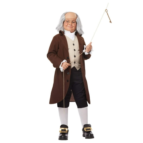 Boys Benjamin Franklin Costume Medium
