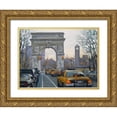 thumbnail image 1 of Braithwaite, Bruce 14x11 Gold Ornate Wood Framed with Double Matting Museum Art Print Titled - Washington Square, 1 of 4