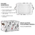 thumbnail image 2 of Yayeee Canvas Storage Basket with Handles for Shelves Fabric Bins Closet Organizer, Black Cartoon Snowmen, 2 of 8