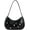 B-black, variant on Kukuzhu Rhinestone Women Hobo Tote Bag Chic Shiny PU Shoulder Bag Handbag Party Elegant Purse