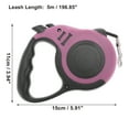 thumbnail image 4 of Unique Bargains 1 Pc Retractable Pet Leash Ergonomic Dog Leash for Pet 196.85" Pink, 4 of 6