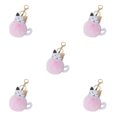 thumbnail image 3 of Youkk Soft Touch Keyring Portable And Adorable Key Chain Best Gifts Leather Cat Keychain Key Ring Suitable For Many Occasions Pink 5Set, 3 of 6