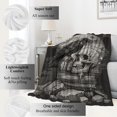 thumbnail image 2 of Gothic Skull Blanket,Goth Black Raven Spooky Throw Blankets,Gifts for Women Men, Lightweight Soft Fleece Cozy,for Sofa Couch Bed Room Travel,Festival Halloween Aesthetics Decor,50x60in, 2 of 8
