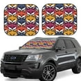 thumbnail image 6 of Kdxio Fox Face Print 2-Piece Sun Shade Front Windshield - Foldable Car Front Window Sunshades For Most Sedans Suv Truck, 6 of 6