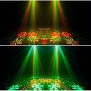 Party Lights DJ Disco Ball Light 5-in-1 Laser Strobe Projection Light DMX Control Sound Activation and Remote Control Live Performance Family Gathering, Club, bar, Karaoke, Birthday Holiday Carnival