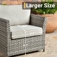 thumbnail image 6 of XIZZI Outdoor Wicker Patio Set Furniture Conversation Set with Fire Pit Table,Beige, 6 of 11
